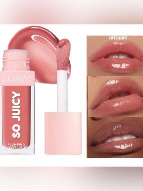 ColourPop Fresh Kiss Glossy Lip Oil Hits Diff Pinky Nude Peppermint Cookie Scent